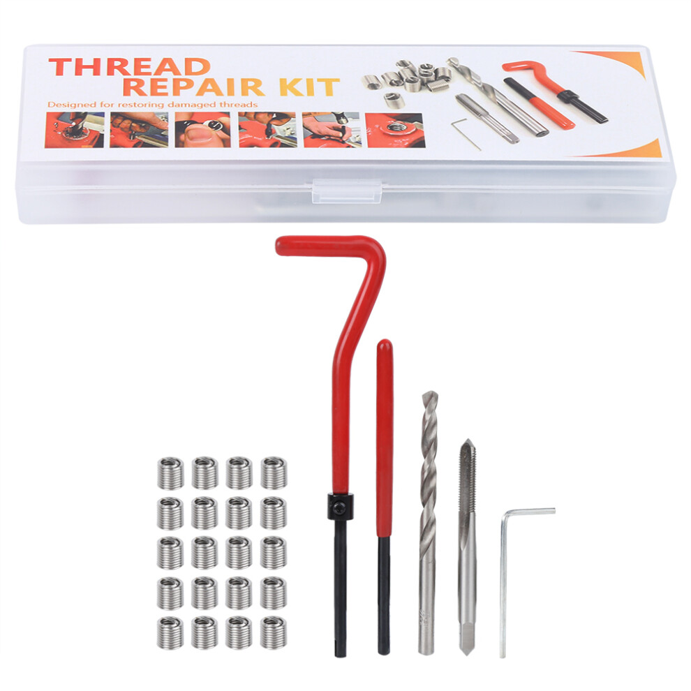 Easy To Install Thread Repair Kit Thread Restoring Kit Stripped Thread Repair Corrosion Protection Stainless Steel Thread Inserts Helicoil Insertion 9365509827055