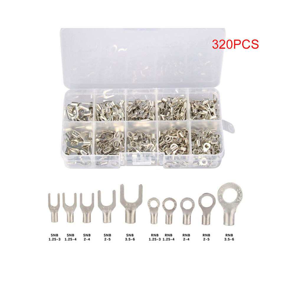 Brass Terminal Kit - 320Pcs, 10 Sizes, Corrosion Resistant 6253032918964