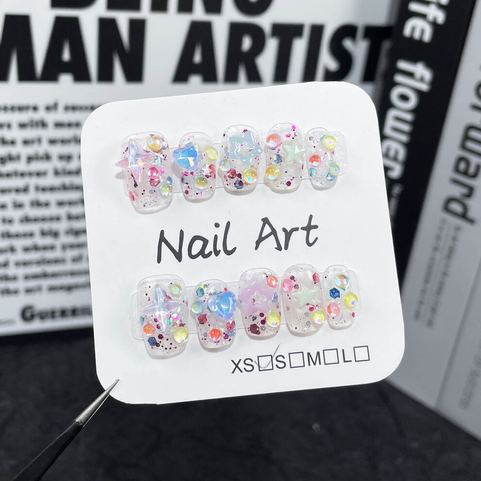 Dachuang Beauty (M) Glitter Fake Nails For Stage Performance