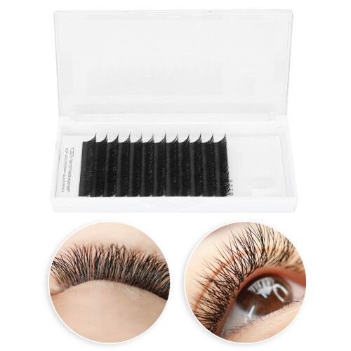 Επεκτάσεις βλεφαρίδων Eyelash Easy Fanning Cluster V Shaped Three Diameter Wrap Lashes Παρόμοια με το δέρμα 1