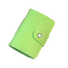 (Green) Porte-cartes Vintage Femme en Feutre
