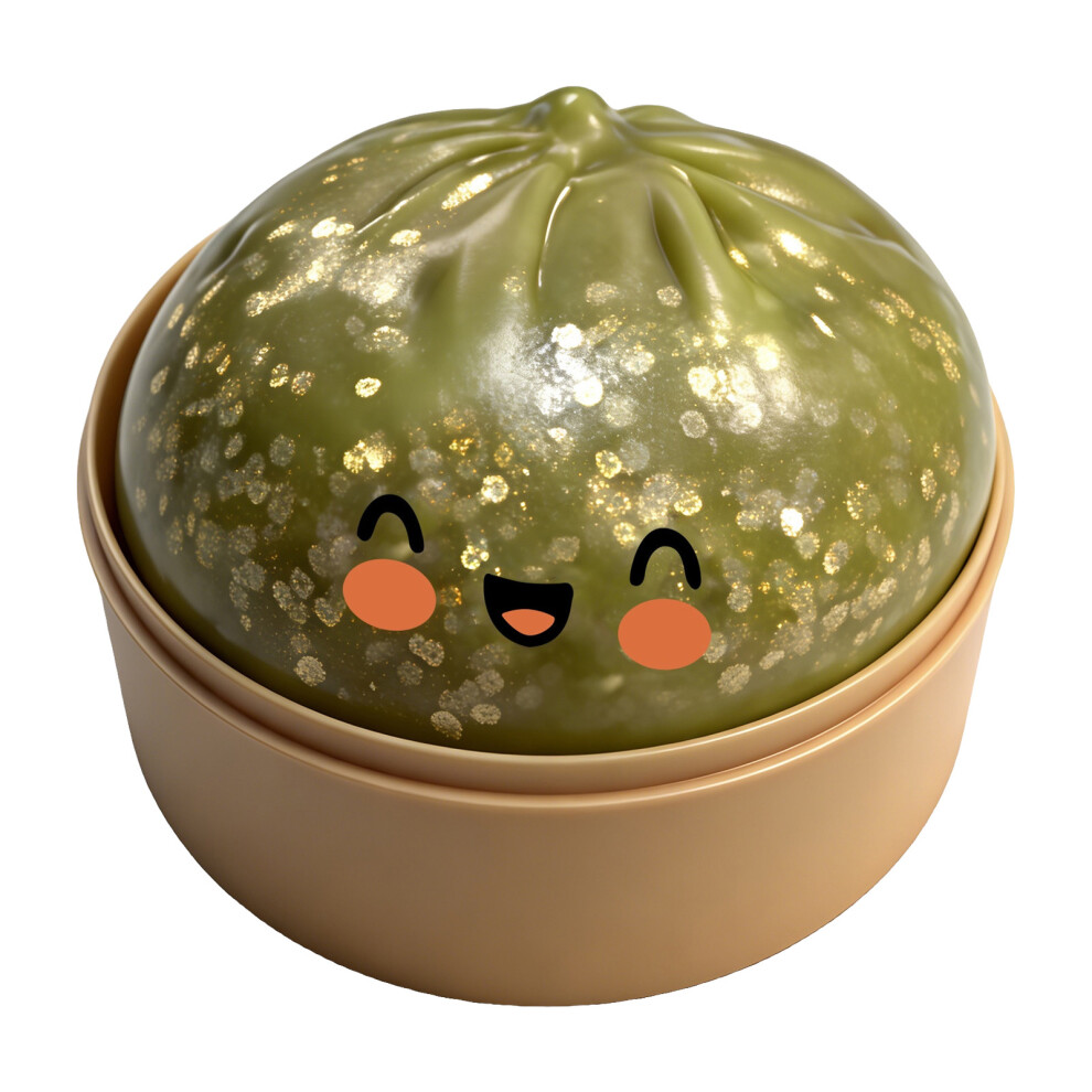 Dachuang Beauty (Gold Glitter 1Pc) Stress Relief Baozi Toy - Soft Non-Sticky Gadget