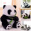 (9cm) Oreiller Panda Peluche Doux Cadeau Noël 1