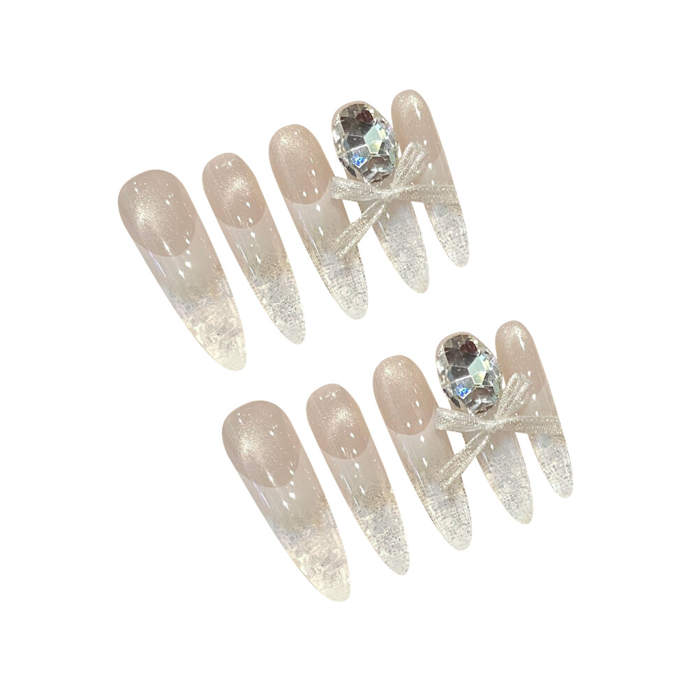 Dachuang Beauty (M) Glitter Rhinestone Almond Press-On Nails (10Pcs)