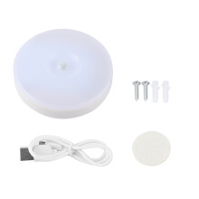 Lampe murale rechargeable avec détecteur de mouvement, veilleuse d'intérieur, compacte et auto-adhésive, idéale pour un rangement facile et