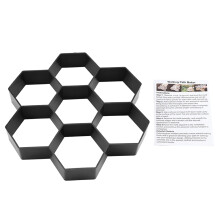 Molde de cimento reutilizável para caminhos de jardim, formato hexagonal, ideal para degraus. Molde durável e resistente para projetos "faça você