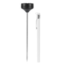 Termômetro digital profissional com calibração de campo, lâmina em aço rápido, ideal para uso em água, alimentos e bebidas, visor grande.