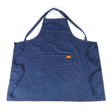 High Quality Denim Apron With Head And Neck Support Two Large Pockets Fine Sewing Sturdy And Durable Perfect For Restaurants Hotels And Households