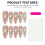 (XS) 10er Nude Pink Strass Fingernägel 5