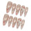 (XS) 10er Nude Pink Strass Fingernägel 7