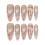 (XS) 10er Nude Pink Strass Fingernägel 9