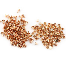 DIY Leather Craft Rivets Double Cap Type Round Head Decorative Tubular Fasteners Metal Button Rose Gold Finish High Quality Rapid Rivet Widely Used
