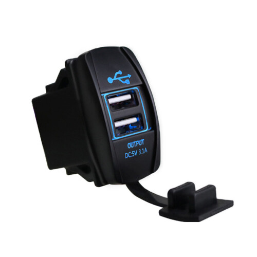 Φορτιστής USB αυτοκινήτου, σκάφους, διακόπτης Rocker, εύκολη εγκατάσταση, πολλαπλές