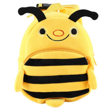 Mochila infantil de neoprene macio com estampa fofa de animais de desenho animado, leve, com bolso espaçoso e zíper resistente para uso diário.