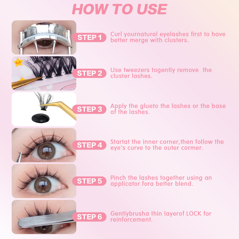 Dachuang Beauty Wispy Manga Eyelashes For Eye-Lifting Effect Diy