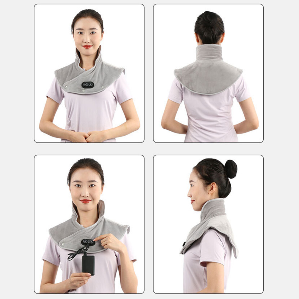Dcph-Clothing (Gray) Heated Shoulder Massager Brace For Pain Relief