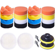 Polishing Pad Kit with Bearing Steel Reinforcement for Foam Drill Detailing Sponge and Car Buffer Applications
