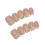 (XS) Glitter French Nude False Nails - Square Tips 3