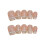 (XS) Glitter French Nude False Nails - Square Tips 4
