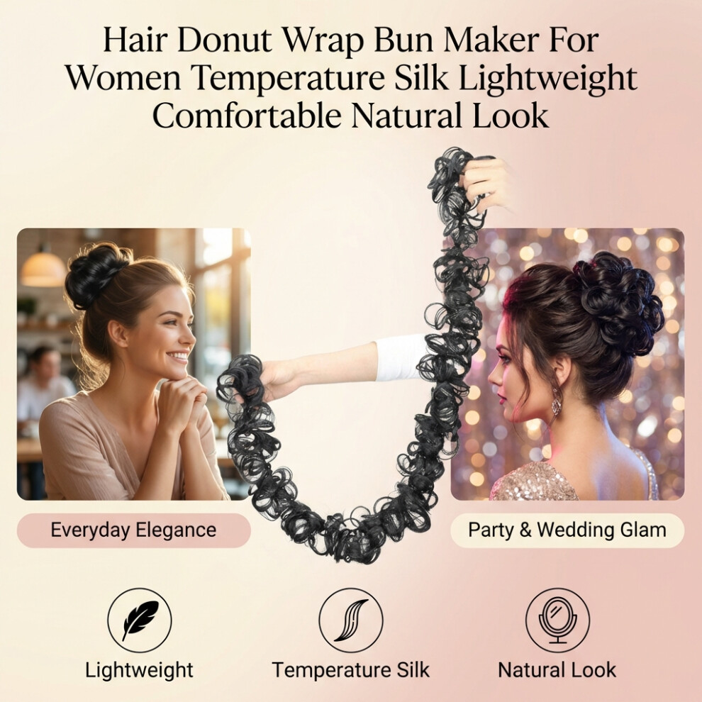Dachuang Beauty (2) Silk Hair Bun Maker - Lightweight & Natural Look