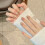 (M) Glitter French Nude False Nails - Square Tips 7