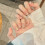 (M) Glitter French Nude False Nails - Square Tips 8