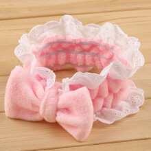 (22) Cute Bow Plush Headband for Makeup & Washing