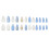24PCS Blue White False Nails with Bowknot Decor 1