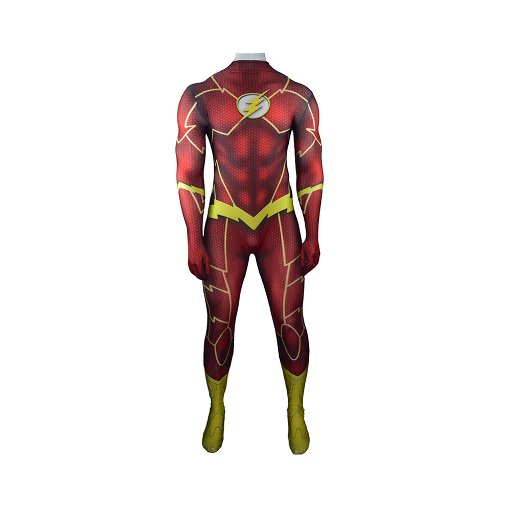 Photos - Fancy Dress  Halloween Children's Muscle Flash New Cosplay Costume Adult Bodysuit Prom Costume(New Flash singlet, 190)