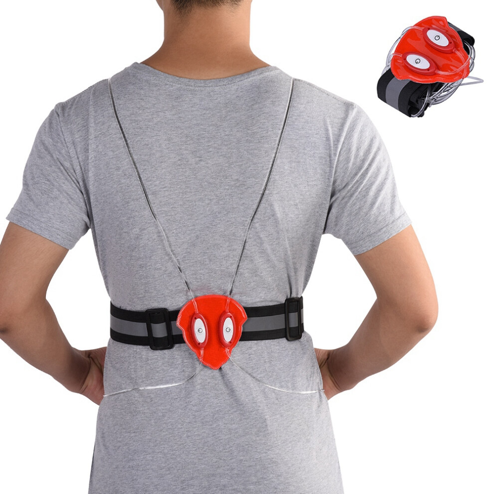 Nighttime Visibility Vest With Front Back Led Cables, Sweat Proof Reflective Adjustable Safety Gear For Outdoor Enthusiasts, Hydration Companion 9357860343190