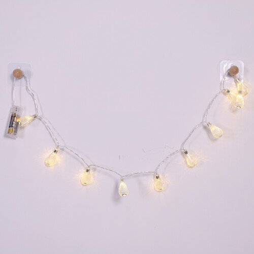 Romantiche luci a stringa a LED calde, realizzate con materiale resistente alle alte temperature e alimentate a batteria ricaricabile, perfette per 1