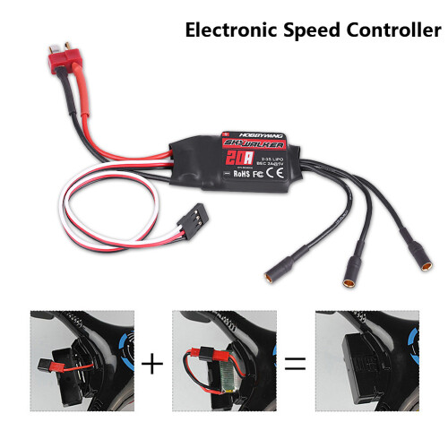Σταθερός ελεγκτής ESC Rc με κάρτα προγραμματισμού LED, προστασία διακοπής χαμηλής 1