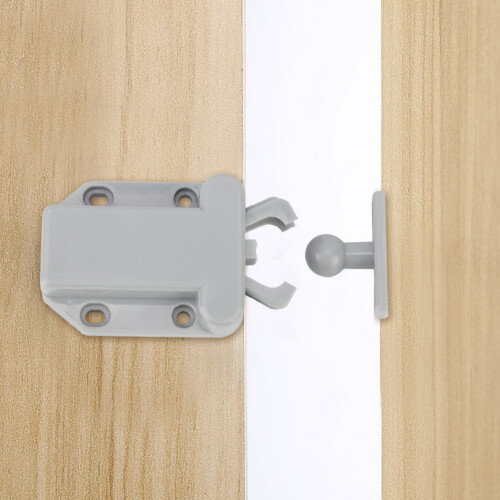 Magnetic Push Catch Spring Loaded Touch Latch Rebounding Push Latch Self Locking Device Fine Workmanship Plastic Material Safe Silent Spring Bounce 1