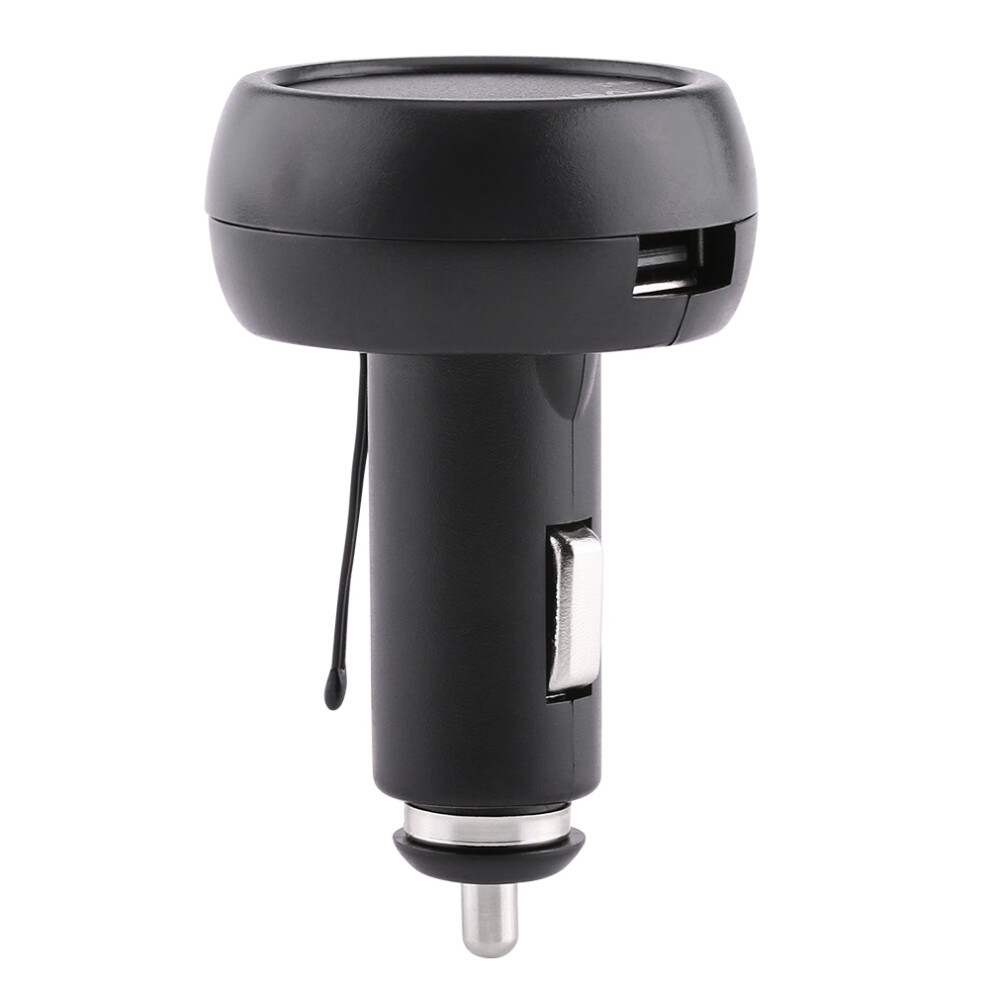 3 In 1 Car Cigarette Lighter Usb Charger Digital Display Voltmeter Thermometer Green/Red 4641392950755