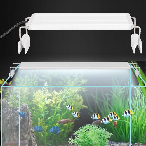 Energy Saving LED Aquarium Light with Timer Function Super Bright Multi Color LEDs Full Spectrum Fish Tank Lamp Adjustable Brackets Freshwater 2