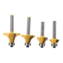 Kantenformfräser-Set Radius 1/2 3/8 1/4 1/8, Tauchfräser-kompatible Hartmetall-Abrundfräser für dekorative abgerundete Kanten,