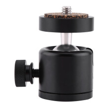 Quick Lock Knob Swivel Mini Ball Head360Degree Rotation Lightweight And Portable Durable Metal Construction Adjustable Tripod Mount Rubber Mat Base