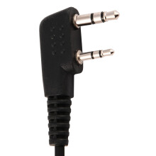 2Pin Acoustic Tube Earbud with PPT Mic for 2 Way Radio Wakie Talkie Red Light