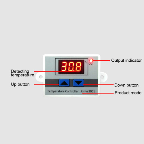 Stable Performance Digital Thermostat Switch Anti-interference Ability LED Temperature Display with Sensitive Sensor Probe High Accuracy Waterproof 2
