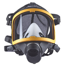 Silicone Face Seal Reusable Respirator With Double Filtration, Full Face Anti Fog Organic Vapor Dust Protection Impact Resistant Adjustable Headband