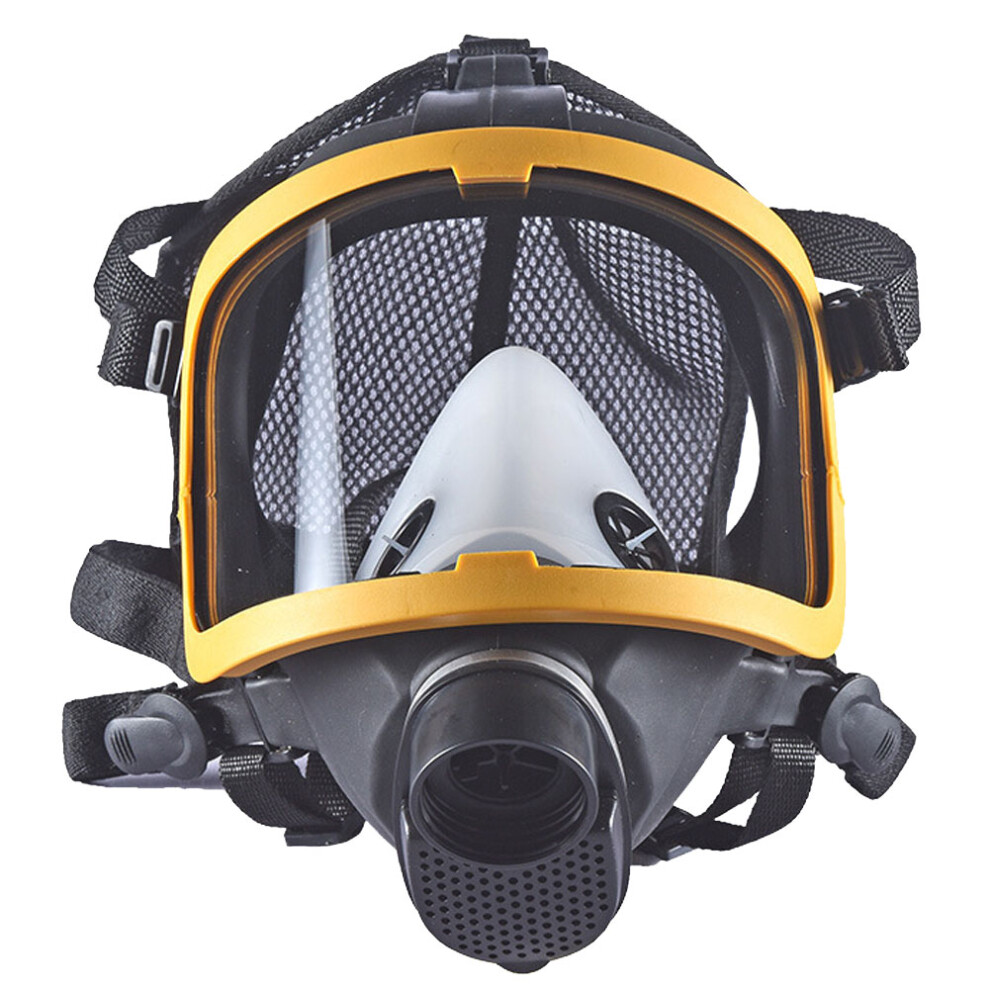 Silicone Face Seal Reusable Respirator With Double Filtration, Full Face Anti Fog Organic Vapor Dust Protection Impact Resistant Adjustable Headband