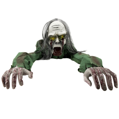 Ανατριχιαστικές διακοσμήσεις για το Halloween, τρομακτικά ζόμπι πασσάλους με φωνές 1