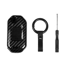 Beskyttende etui til smartnøgle med kulfibermønster, fjernbetjening, klap-fob-cover med termoplastisk polyurethan, blank finish,