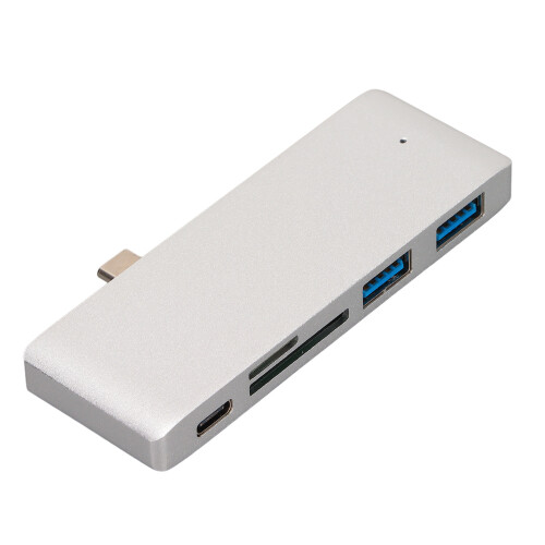Λεπτός φορητός διανομέας USB C με υποδοχές SD MicroSD, προηγμένη συσκευή ανάγνωσης 2