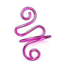 Adjustable Alloy Crochet Tension Ring for DIY Yarn Control, Red
