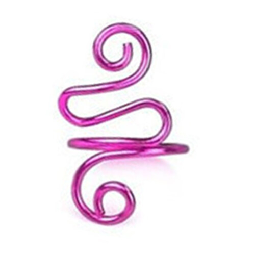 Adjustable Alloy Crochet Tension Ring for DIY Yarn Control, Red 1