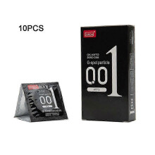 (black) 10pcs 0.01mm Ultra Slim Condoms - Invisible Lubricated For Men