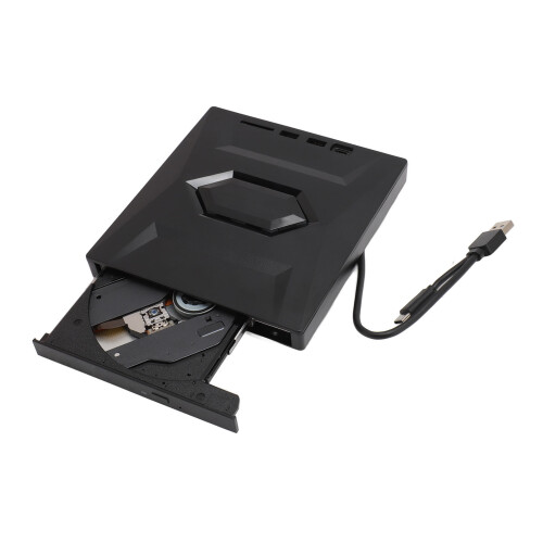 External USB-C DVD Drive 128GB Card Reader Portable for Windows/Linux