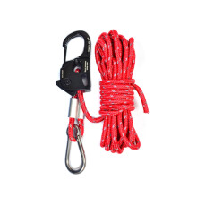 (Aluminum alloy regulator (large size) 6mm red rope) Durable Alloy Tent Guy Ropes, Adjustable & Portable