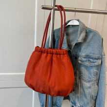 (Orange Red) Women\'s Yellow Top Handle Satchel Bag